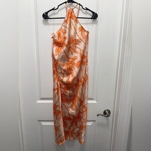 NWOT Target Future Collective Palm Tree Silky Midi Dress